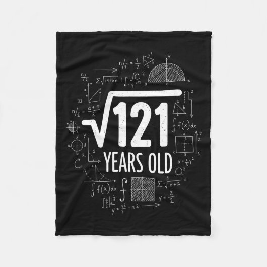 Mathematics Square Root 121 Years Old, Funny Math  Fleecedecke (Vorderseite)