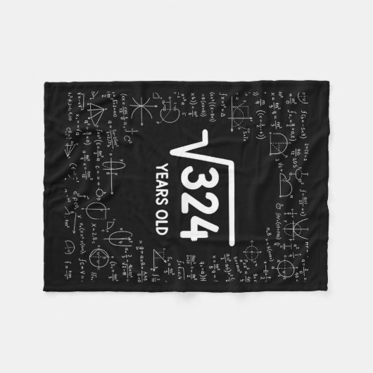 Mathematics Square Root 324 Years Old, Funny Math Fleecedecke (Vorderseite (Horizontal))