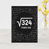 Mathematics Square Root 324 Years Old, Funny Math  Karte (Gelbe Blume)