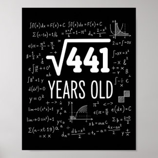 Mathematics Square Root 441 Years Old, Clever Math Poster
