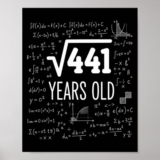 Mathematics Square Root 441 Years Old, Clever Math Poster (Vorne)