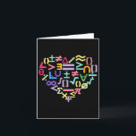 Mathematics Symbols Heart Fun Valentinstag Math Karte<br><div class="desc">Mathematics Symbols Heart Fun Valentinstag Mathematiker</div>