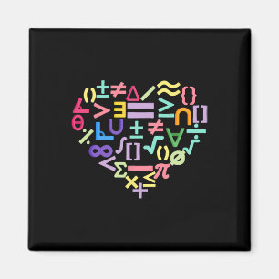 Mathematics Symbols Heart Fun Valentinstag Math Magnet