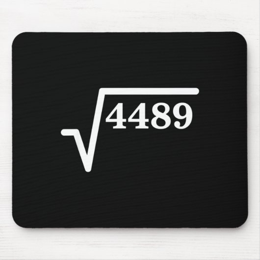 Mathematik 4489, Perfekter Quadratischer Mathemati Mousepad (Vorne)