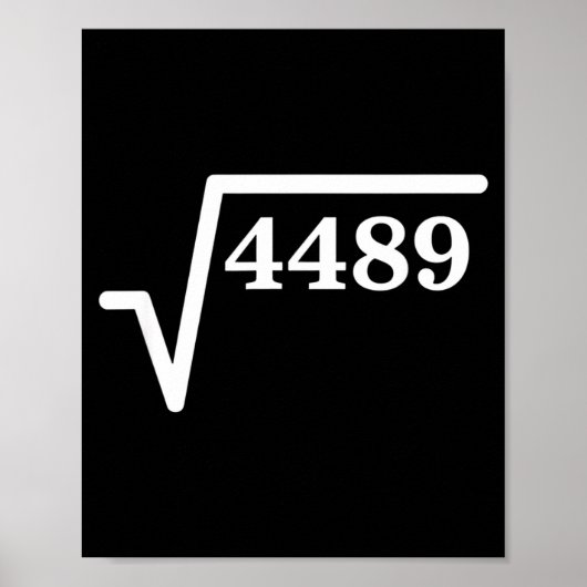 Mathematik 4489, Perfekter Quadratischer Mathemati Poster (Vorne)
