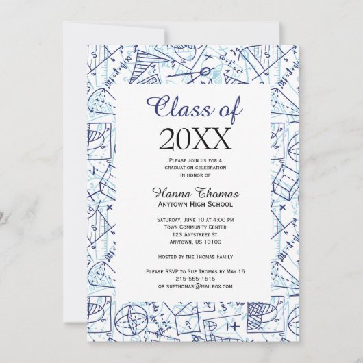 Mathematik-Abschluss Einladung (Vorderseite)