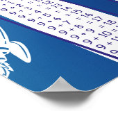 Mathematik Addition Tables Niedliche Astronauten Poster (Ecke)