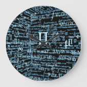 Mathematik Algebra Design Große Wanduhr (Vorderseite)
