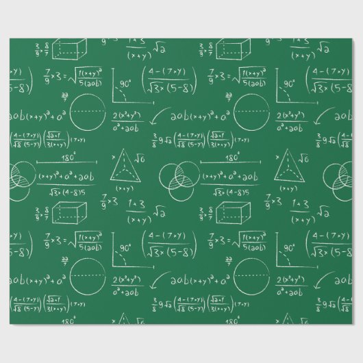 Mathematik Algebra Geometrie Gleichung Geschenkpapier (Flach)