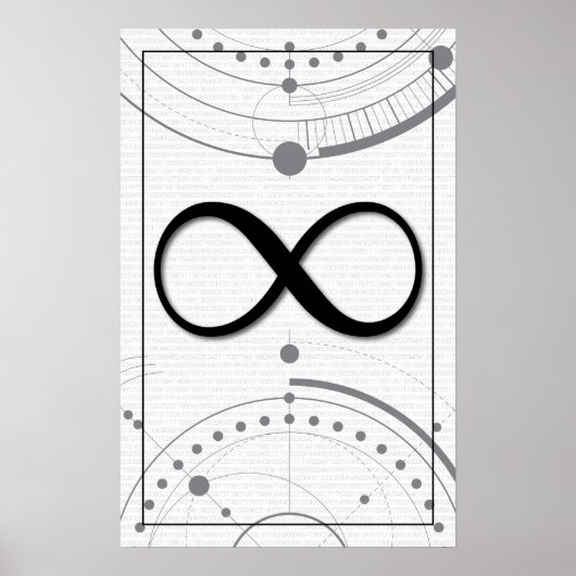 Mathematik Art - Unendlichkeit Poster (Vorne)