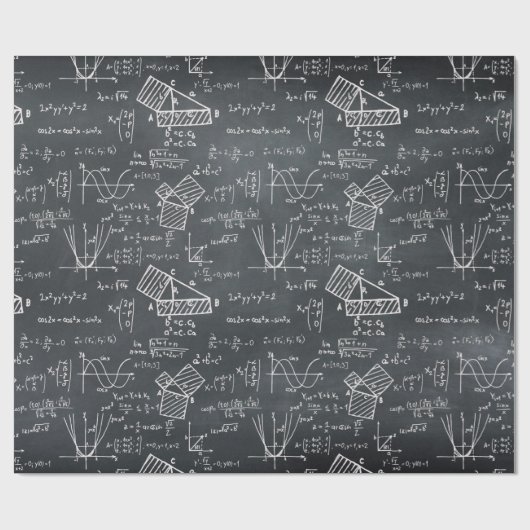 Mathematik auf Blackboard Geegy Geschenk für Lehre Geschenkpapier (Flach)
