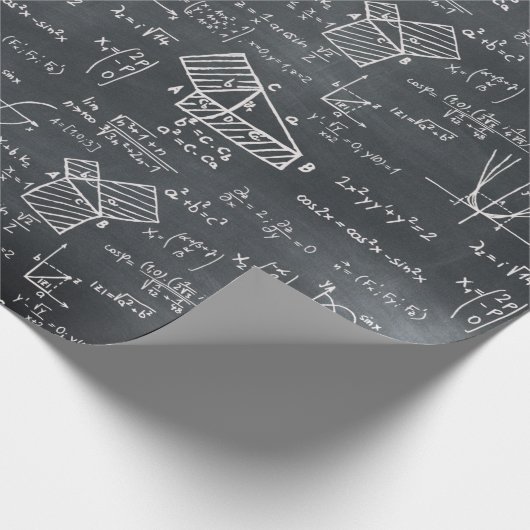 Mathematik auf Blackboard Geegy Geschenk für Lehre Geschenkpapier (Ecke)