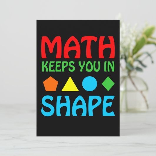 Mathematik Behalte im Weltraum Mathematical Mathe  Dankeskarte (Stehend Vorderseite)