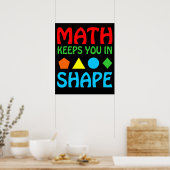 Mathematik Behalte im Weltraum Mathematical Mathe Poster (Küche)