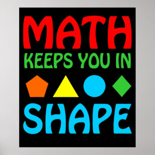 Mathematik Behalte im Weltraum Mathematical Mathe  Poster