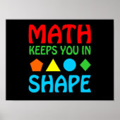 Mathematik Behalte im Weltraum Mathematical Mathe Poster (Vorne)