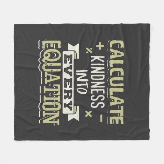 Mathematik berechnet Kindheit in jede Gleichung Fleecedecke (Vorderseite (Horizontal))