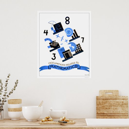 Mathematik Beruf 1936 WPA Poster (Küche)