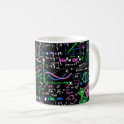 Mathematik-Bildung Kaffeetasse (VorderseiteRechts)