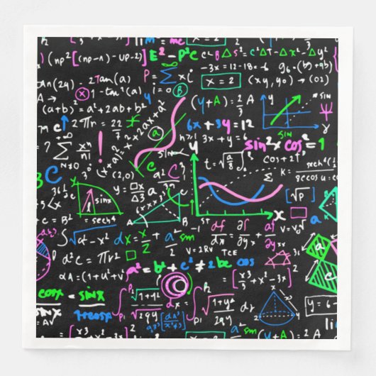 Mathematik-Bildung Serviette (Vorderseite)