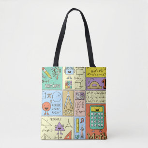 Mathematik, bunte Vintage Banner. Tasche