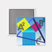 Mathematik, buntes Design Magnet (Vorderseite/Rückseite)