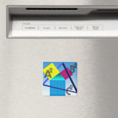 Mathematik, buntes Design Magnet (In Situ (Geschirrspüler))