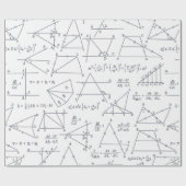 Mathematik Calculations Illustrations School Teach Geschenkpapier (Flach)