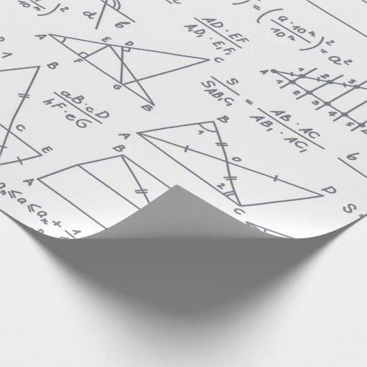 Mathematik Calculations Illustrations School Teach Geschenkpapier (Ecke)