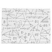Mathematik Calculations Illustrations School Teach Große Geschenktüte (Rückseite)