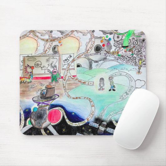 Mathematik Cartoon Spaß - Schüler, Lehrer, Geek Mousepad (Mit Mouse)