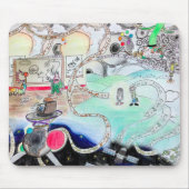 Mathematik Cartoon Spaß - Schüler, Lehrer, Geek Mousepad (Vorne)