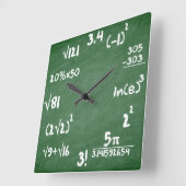Mathematik Clock für Mathematiker Quadratische Wanduhr (Winkel)