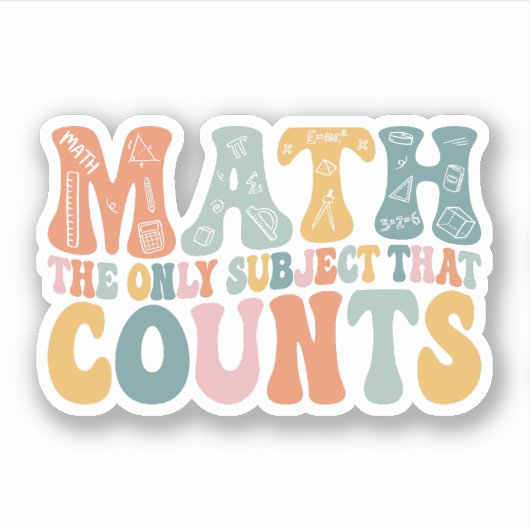 Mathematik das einzige Fach, das Mathematiklehrer  Aufkleber (Vorderseite)