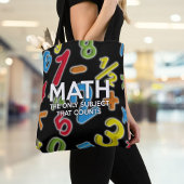Mathematik das einzige Thema, das Spaß Zitat zählt Tasche