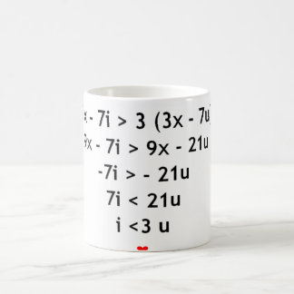 Mathematik der Liebe I!! Kaffeetasse
