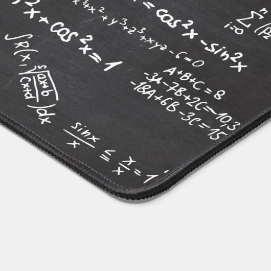 Mathematik Design Formeln als Gleichungen Schreibtischunterlage (Ecke)