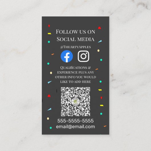 Mathematik Englisch Tutor Zuhause Lerntests Visitenkarte (Rückseite)