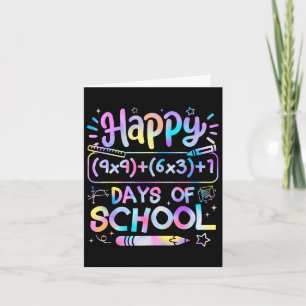 Mathematik Formel 100 Tage der Schule Funny Mathe Karte
