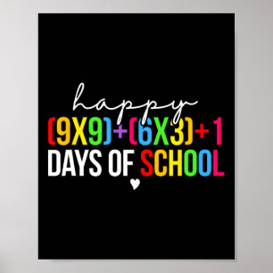 Mathematik Formel 100 Tage der Schule Funny Mathe Poster