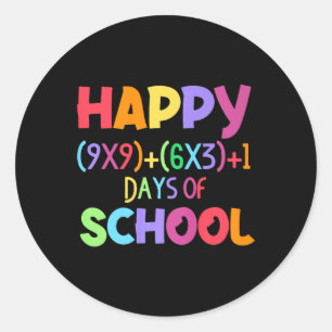 Mathematik Formel 100 Tage der Schule Funny Mathe  Runder Aufkleber