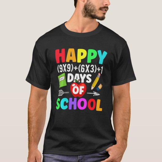 Mathematik Formel 100 Tage Shirt Mathematik Lehrer (Vorderseite)