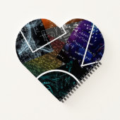 Mathematik Formel Heart Spiral Notebook Notizblock (Rückseite)