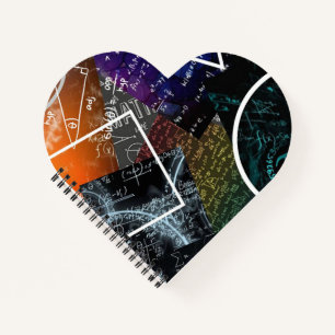 Mathematik Formel Heart Spiral Notebook Notizblock