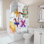 Mathematik-Formel Physik-Schule Duschvorhang (Beispiel)