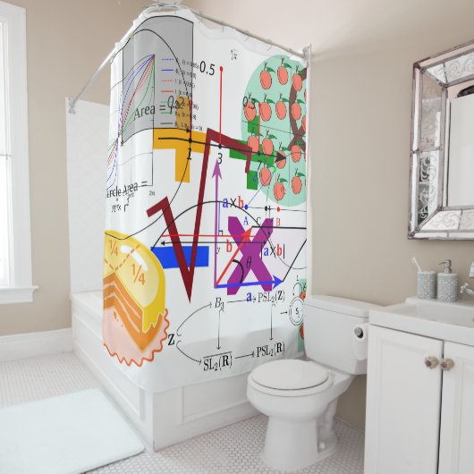 Mathematik-Formel Physik-Schule Duschvorhang (Beispiel)