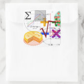 Mathematik-Formel Physik-Schule Quadratischer Aufkleber (Tasche)