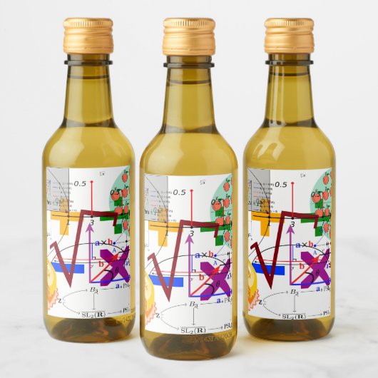 Mathematik-Formel Physik-Schule Weinetikett (Flaschen)