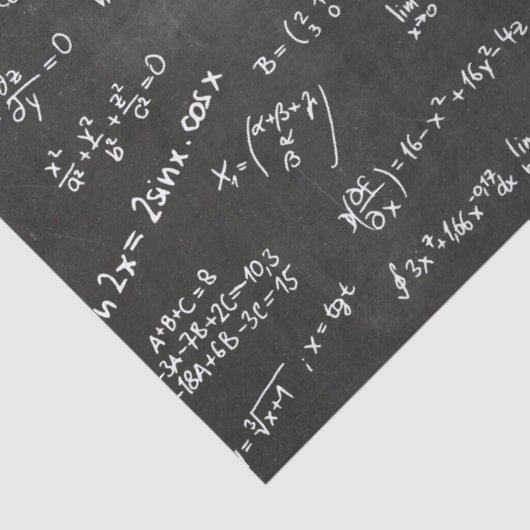 Mathematik-Formeln an der Tafel Seidenpapier (Detail)