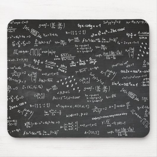 Mathematik-Formeln auf einem Blackboard Mousepad (Vorne)